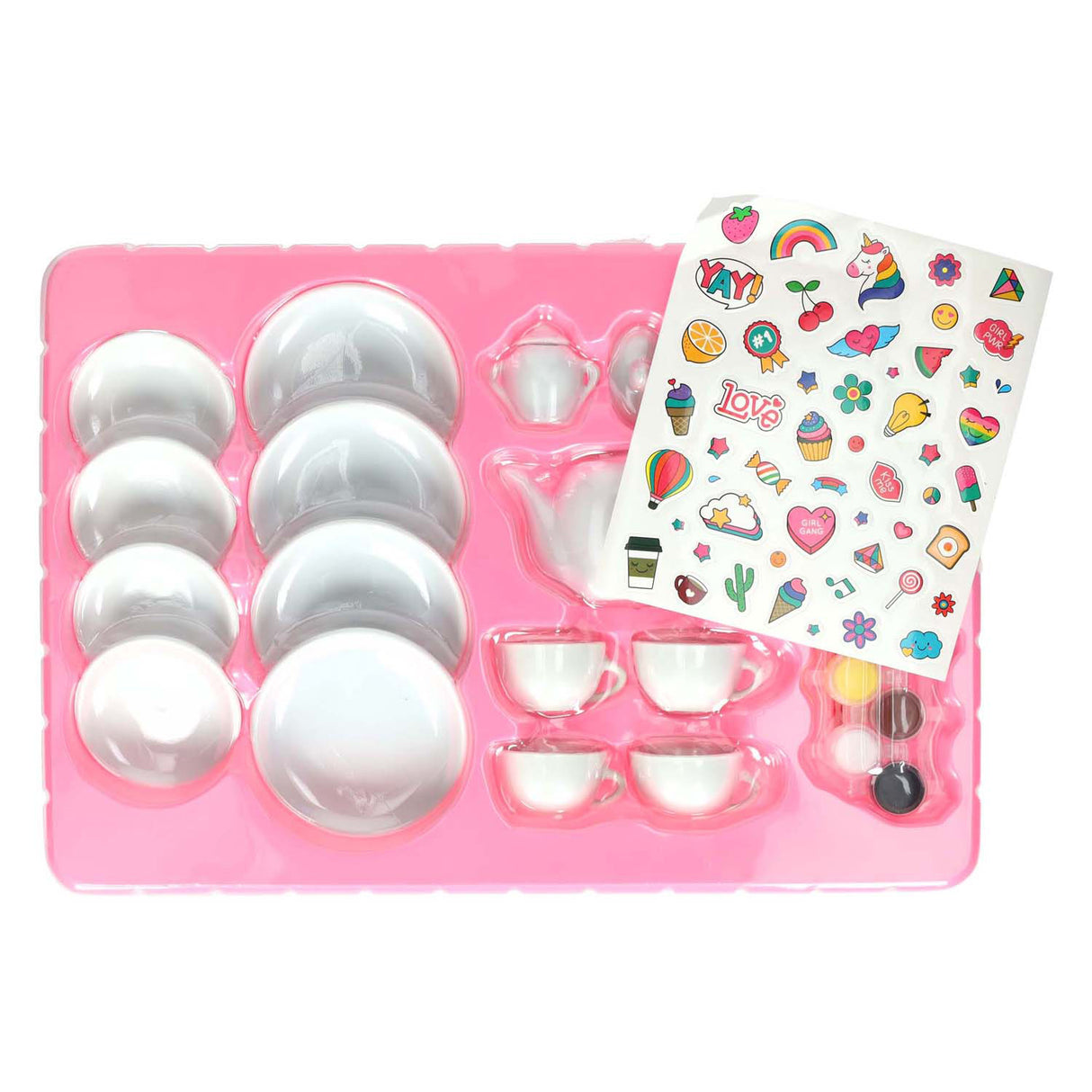 Tea set painting large 17 pcs.