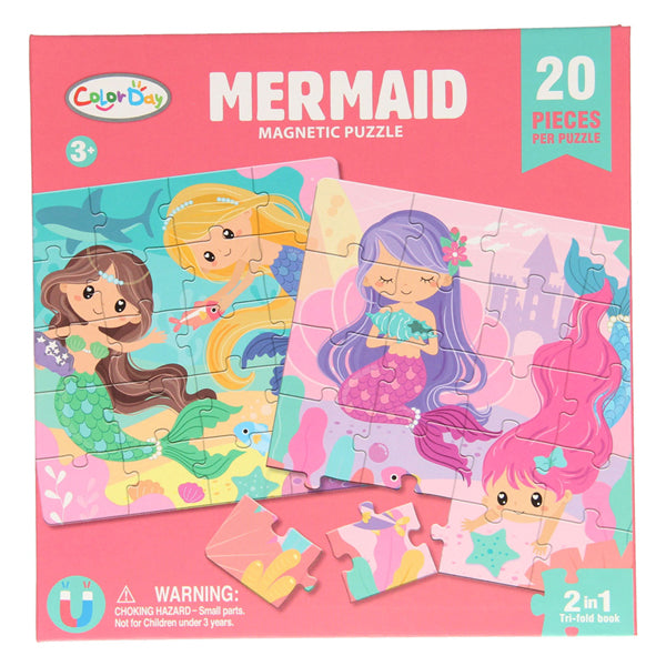 Magnéitescht Puzzel Buch Mermaid
