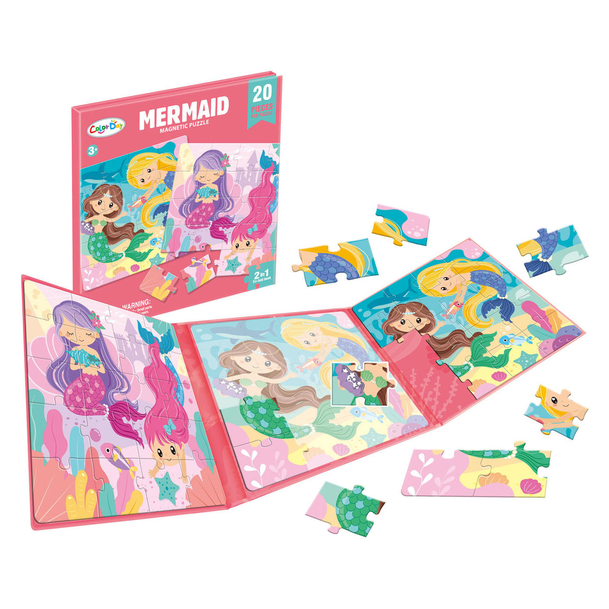 Magnéitescht Puzzel Buch Mermaid