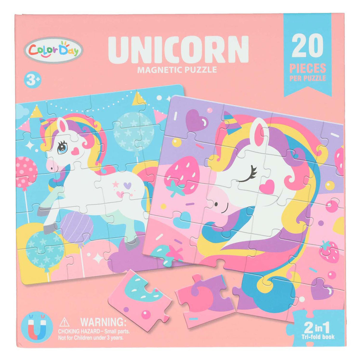 Magnetisch puzzelboek eenhoorn