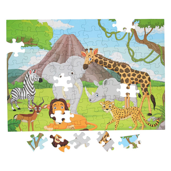Floor puzzle wild animals, 100 pcs.