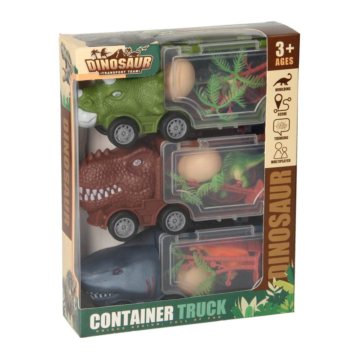Camion Set Dinosaurier an Hai, 3 Stéck.
