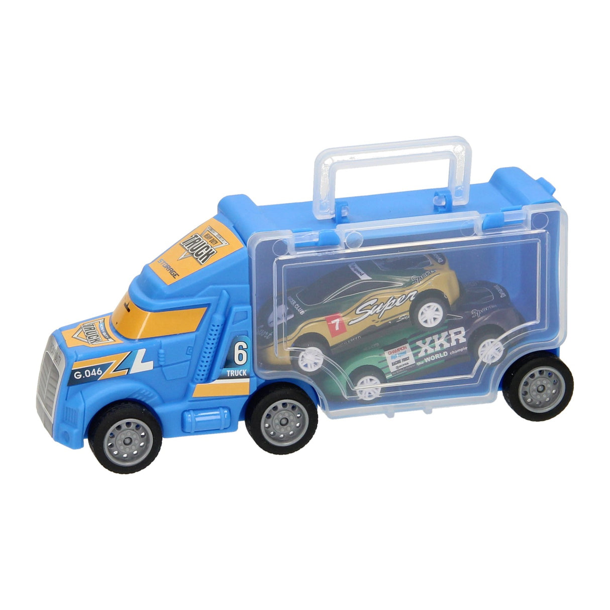 Lobbes vrachtwagen met 2 auto's