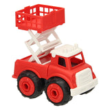 Fire Brigade Vehicle with Screwable Wheels - Red