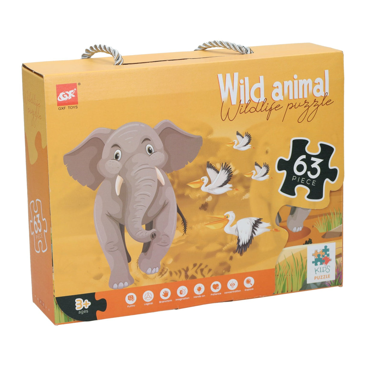 Floor puzzle savannah, 63pcs