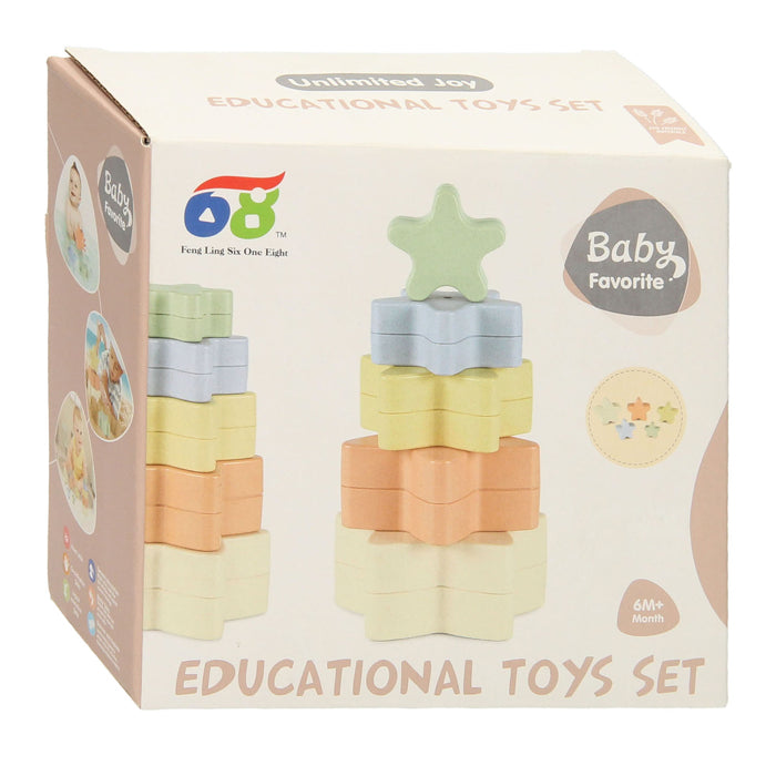 Toddler Stack Tower Ster Pastel, 5DLG.