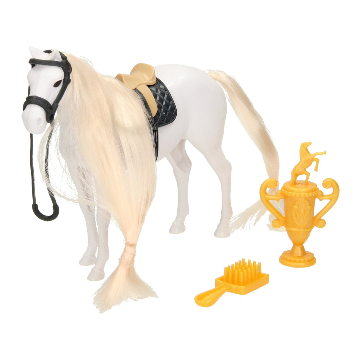 Cheval avec peigne et tasse