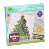 String art Christmas tree with LED lights
