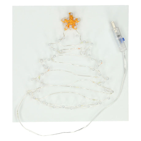 String art Christmas tree with LED lights