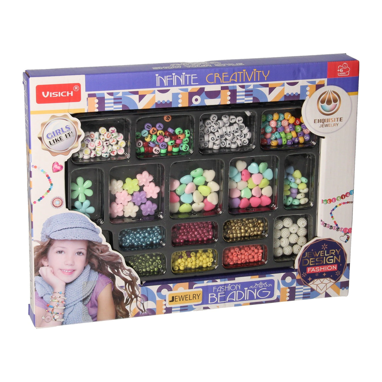 Jewelry making bead set pastel metallic
