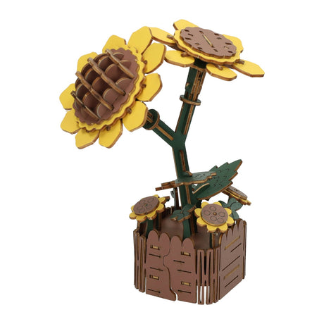 Lobbes toys eg Lobbes wooden building kit sunflowers 3D - creative toys 121 pcs.