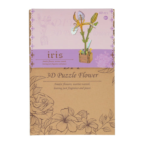 Tre 3D byggesett iris - 60 deler.