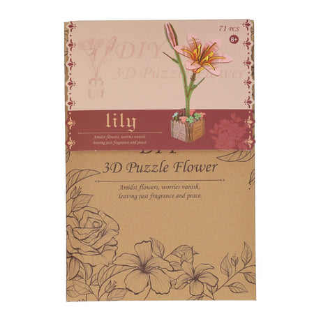 Holz 3D Baukit Lilie - 71 Stéck.