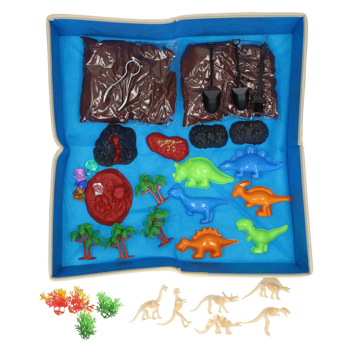 Spillt Sand Dino Welt mat Spillmatte