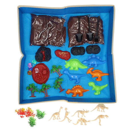Spillt Sand Dino Welt mat Spillmatte