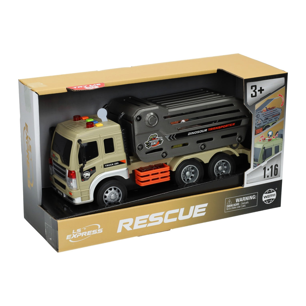 Rescue vrachtwagen met dino's