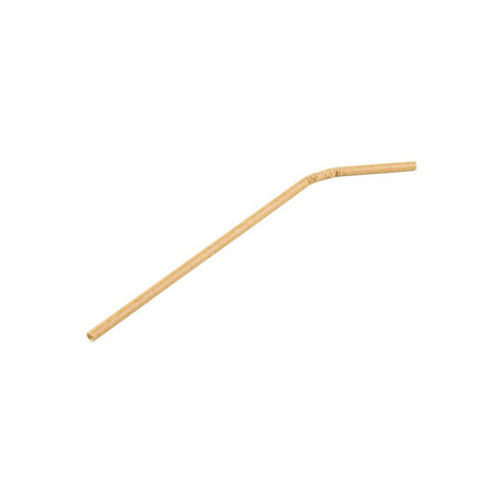 Paper bendy straws natural 240x6mm (200 pieces)