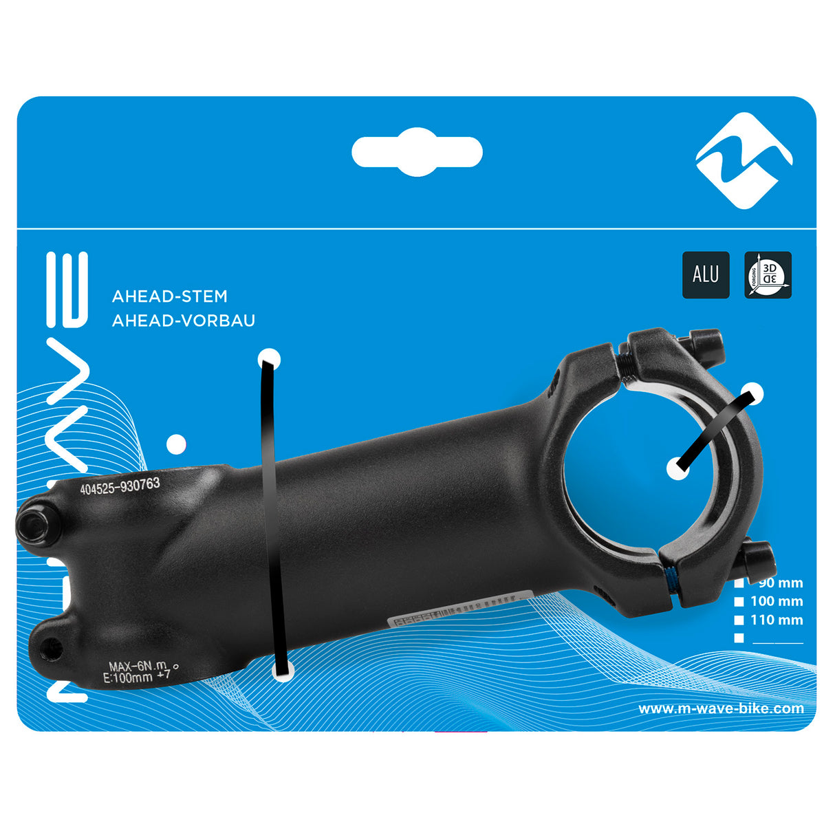 M-Wave Stem 28.6 100 31.8 mm Negro