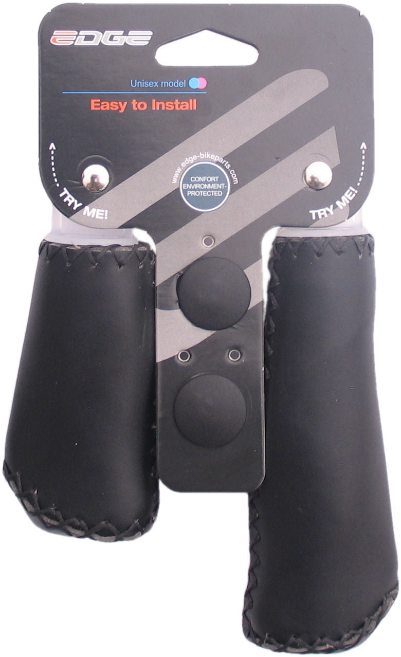 Edge De Leather Grip Ergonomisch Lederen Handvatset 135mm 92mm Zwart