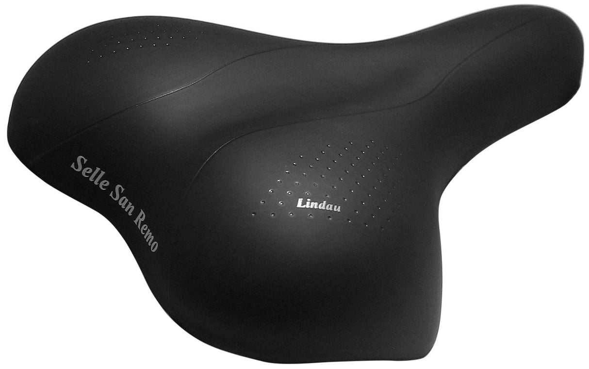 Selle San Remo Bicycle Saddle San Remo Lindau for City Trekking Bikes Black (Workplace Package)