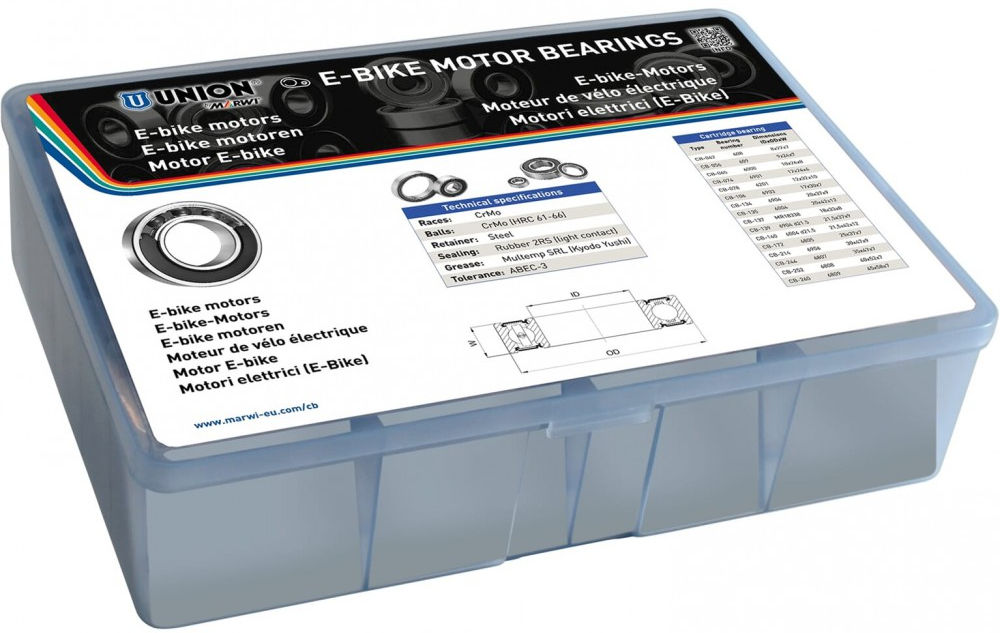 Marwi-sortimentboks kuglelejer e-cykel