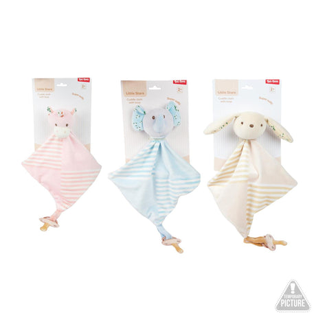 Toi-toys male zvezdice otroška krpa za crkljanje z zanko