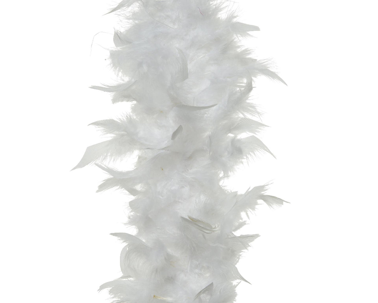 Decoris boa feather white ø15x150cm