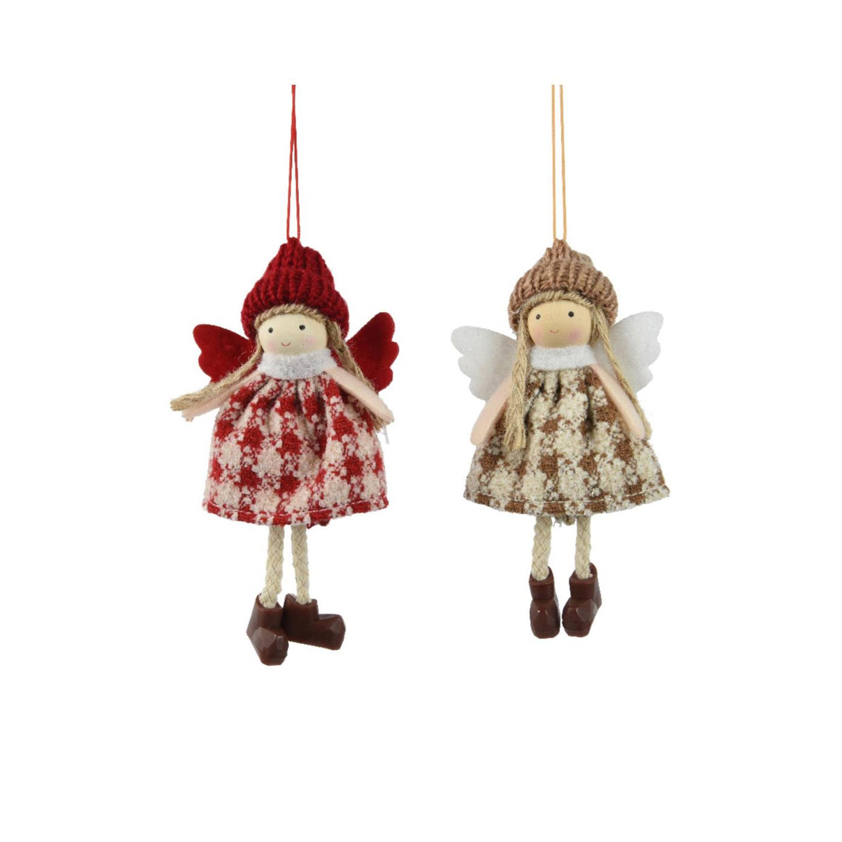 Decoris Chrëscht Pendant Engel Polyester 13x7x3cm