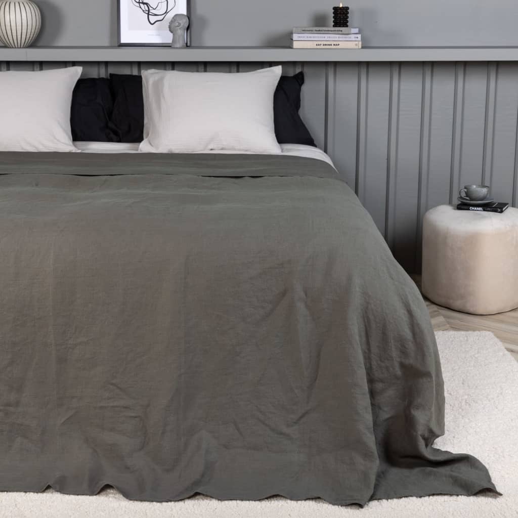 Venture Home Venture Home Bedsprey Milo 260x260 cm Polyester Gray