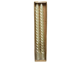 Decoris Dinner Candle Swirl Creme Glitter 2pcs
