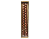 Decoris dinner candle swirl cinnamon glitter 2 pieces