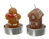 Decoris tea lights gingerbread 5.5cm 4 pieces