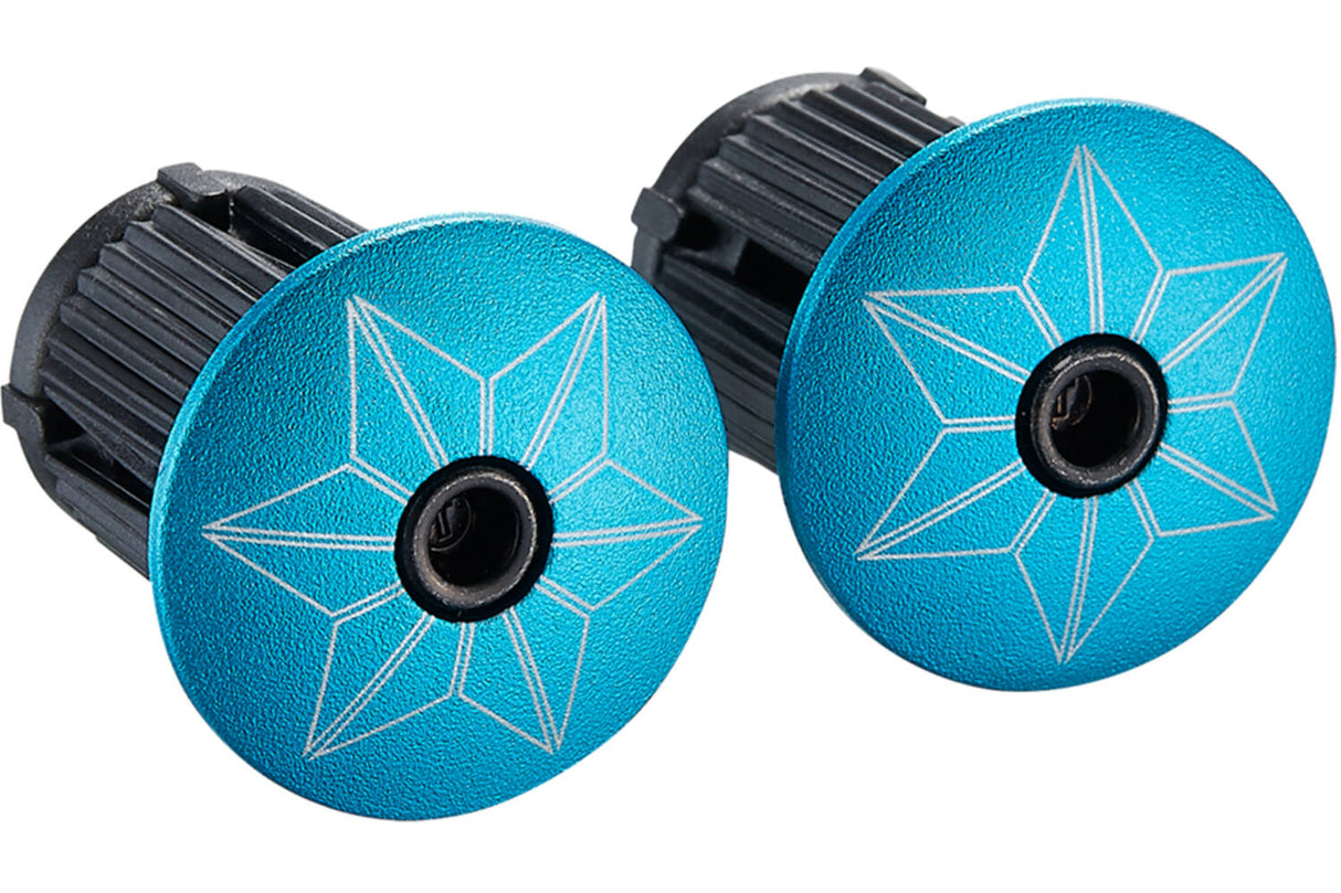 Supacaz Super Sticky Kush Star Fade Ribbon Ribbon Black Néon Bleu, y compris en aluminium Blue Blue Blue