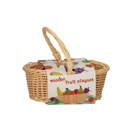 Pic wooden fruit in picnic basket 17dlg.