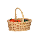 Pic wooden fruit in picnic basket 17dlg.