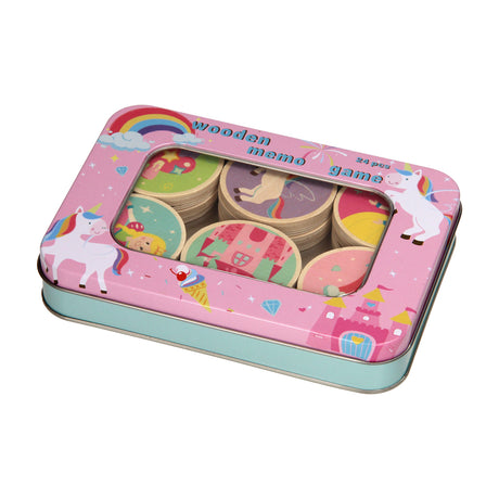 Unicorn memo in storage tin