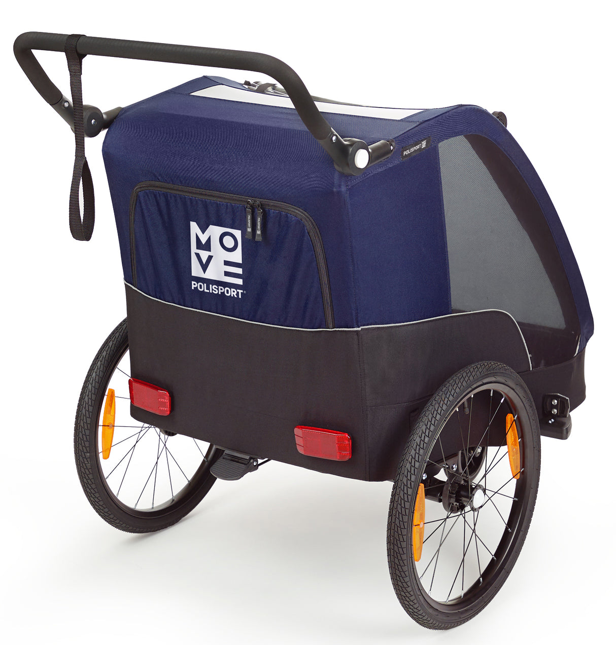 PoliSport Children's Trailer con kit de senderismo azul