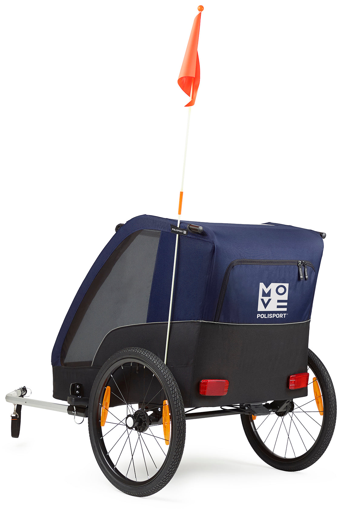 Polisport Children's trailer without walking kit, gray-blue