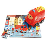 Topbright wooden jigsaw puzzle with fire truck, 24st.