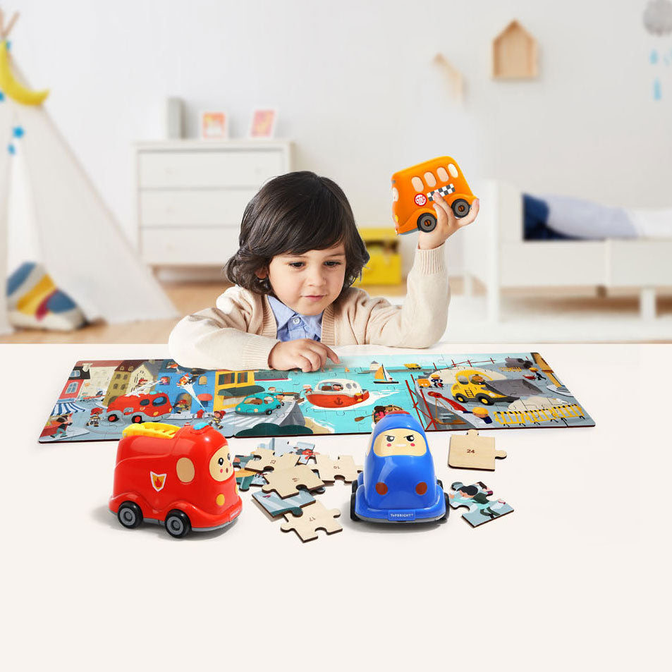 Topbright wooden jigsaw puzzle with fire truck, 24st.