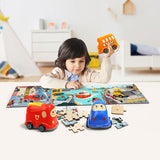 TopBright Wooden Jigsaw -puslespill med skolebuss, 24.