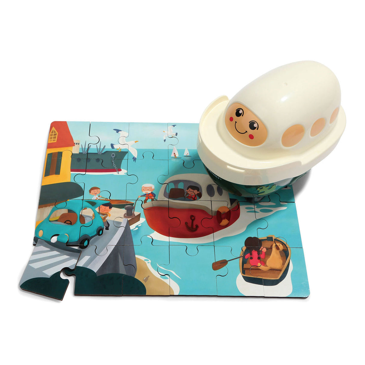 Topbright Wooden Jigsaw Puzzle avec bateau à vapeur, 24e.