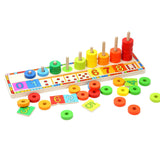 Topbright wooden learning play rings count, 56dlg.