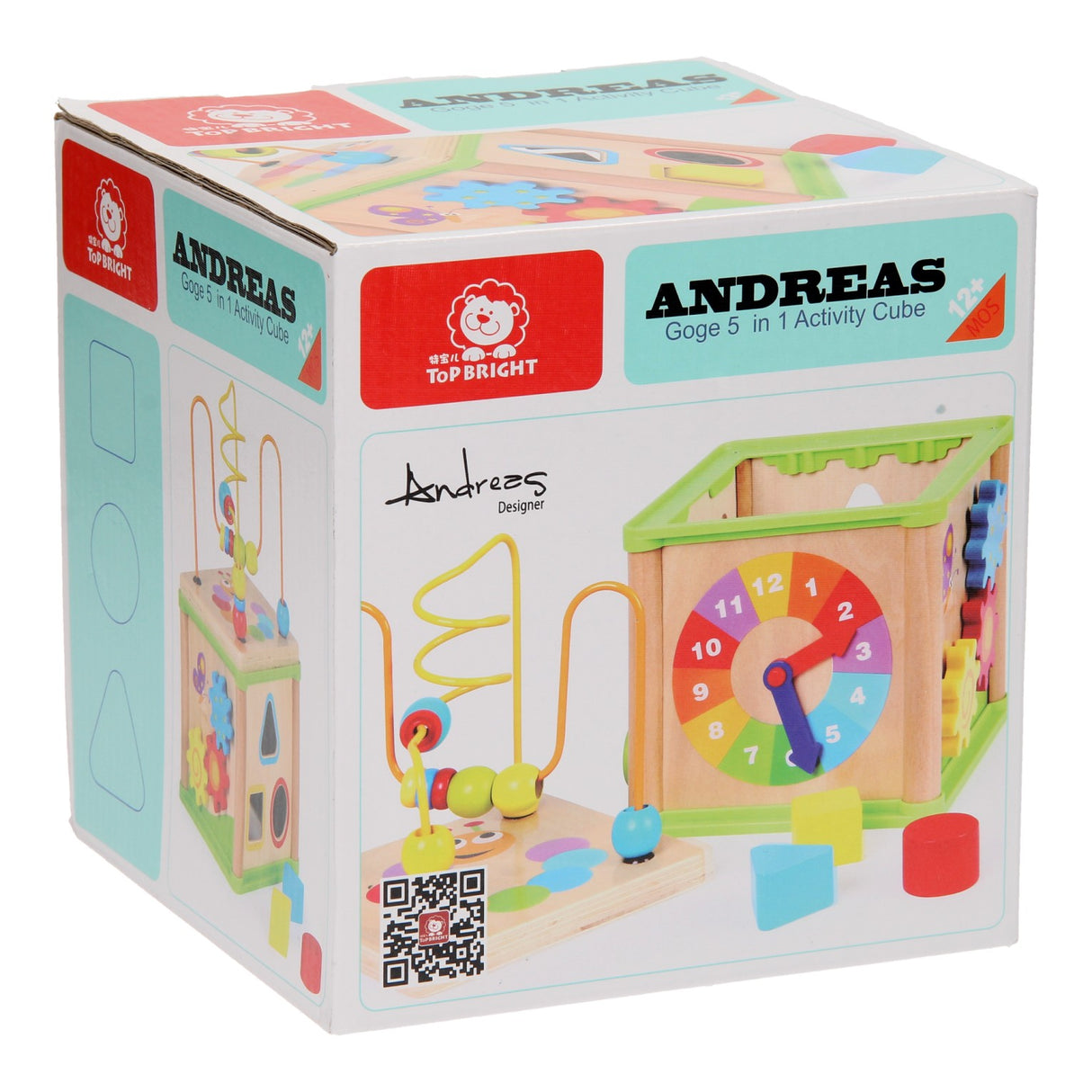 Topbright Wooden Activities Cube 5in1