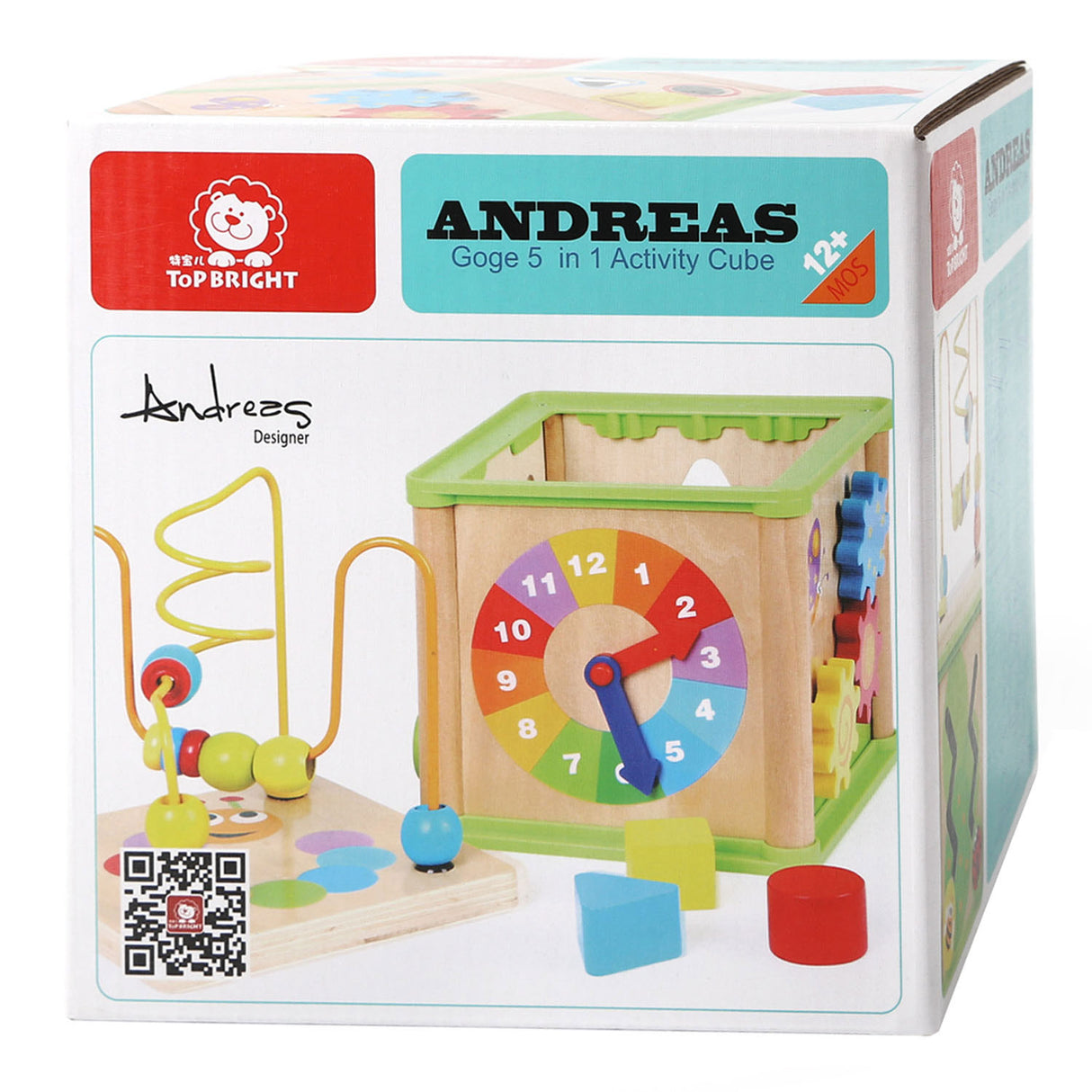 Topbright Wooden Activities Cube 5in1