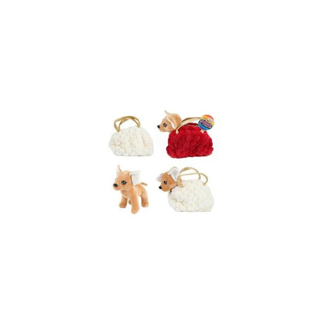 Toi-toys plyšový pes čivava v kabelce bling bling