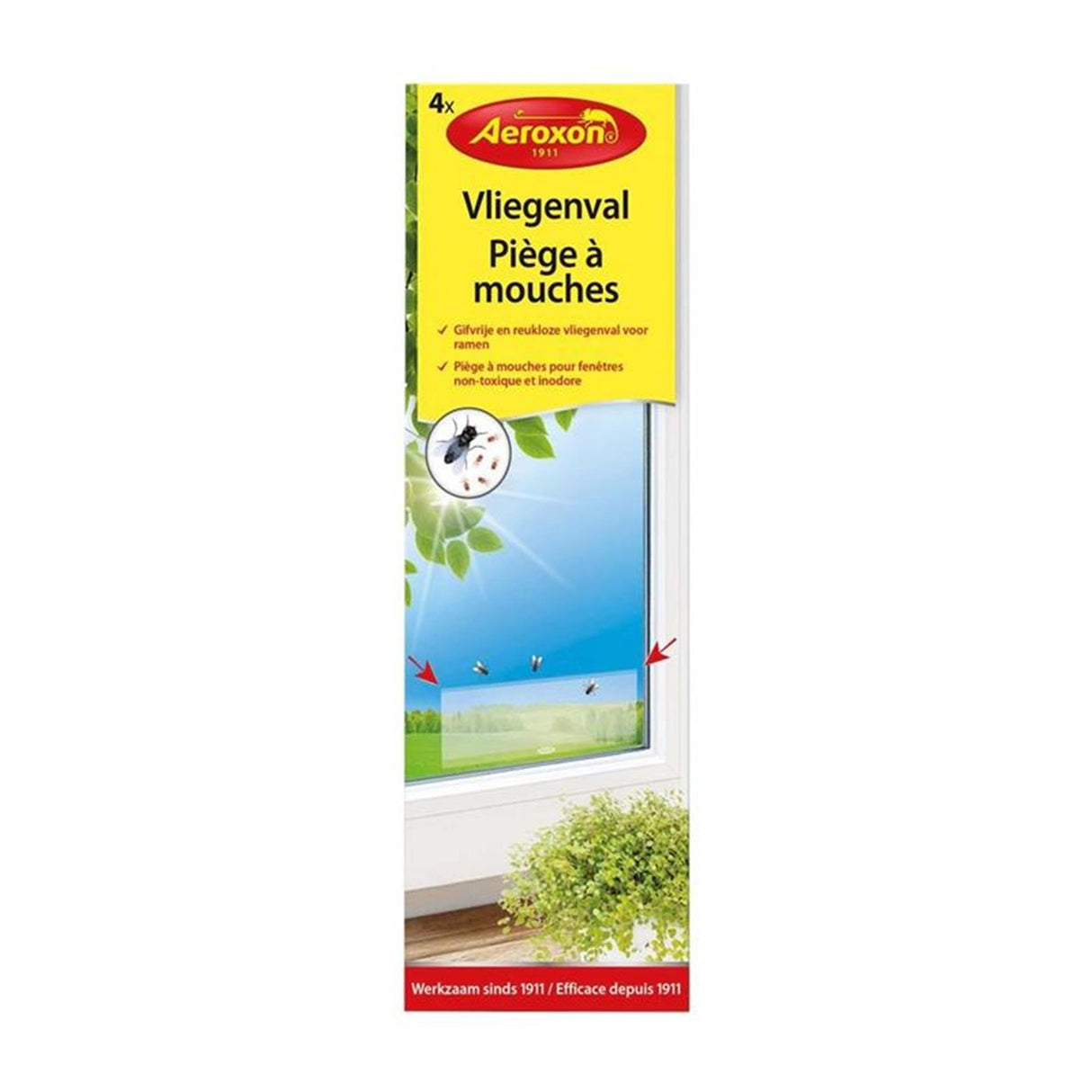 Bsi aeroxon fly trap window sticker 4 pieces