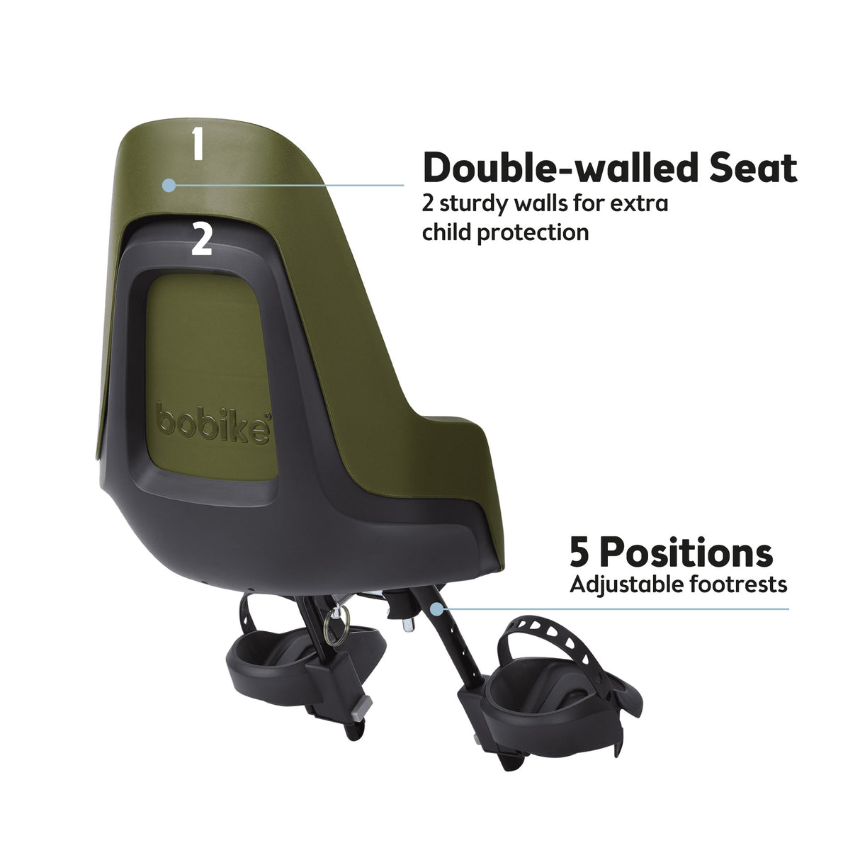 Asiento de bobike mini una oliva verde