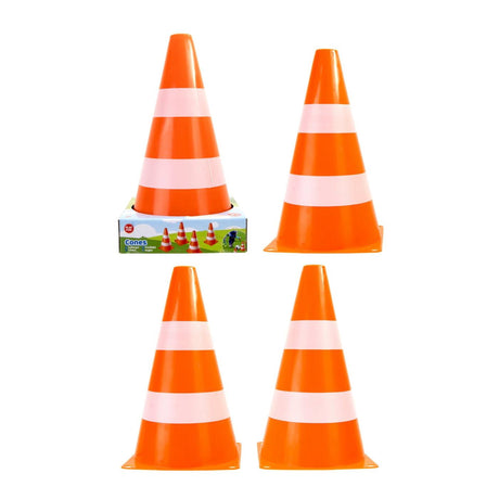 Traffic cones 4 pieces 13.5x13.5x24cm