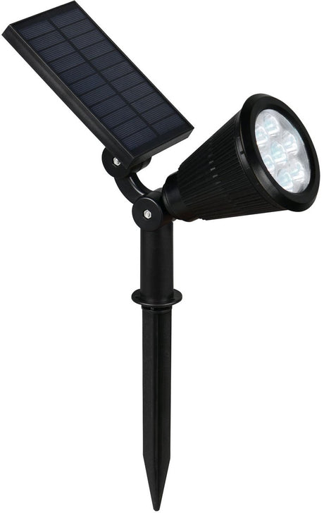 Rl live your light reality festival - spot - black matt - incl. 1x SMD 1 W - RGB color changer - twilight sensor - rechargeable - cordless - solar - solar energy - tiltable - outdoor lighting - IP44